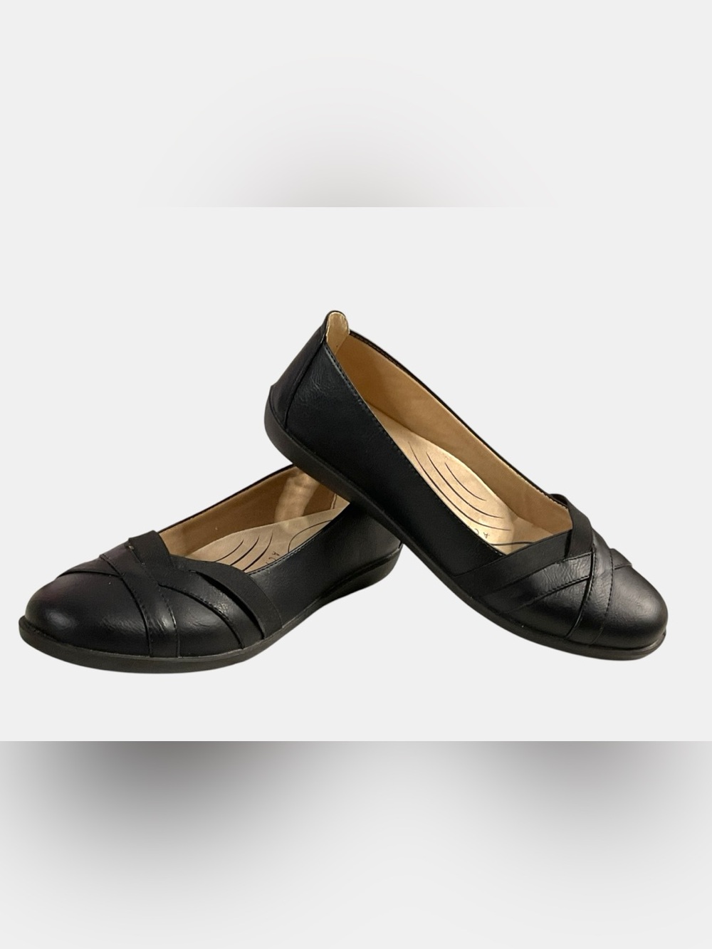 Life Stride "Jorie" Black Women's Slip-On Ballet Flats Size 9.5M